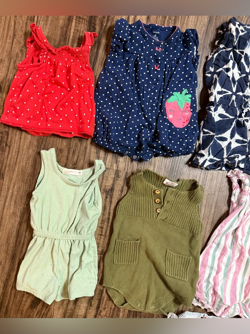 3-6 Months Baby Girl Romper Dress Shirt Bundle Spring Summer Infants - Picture 2 of 11